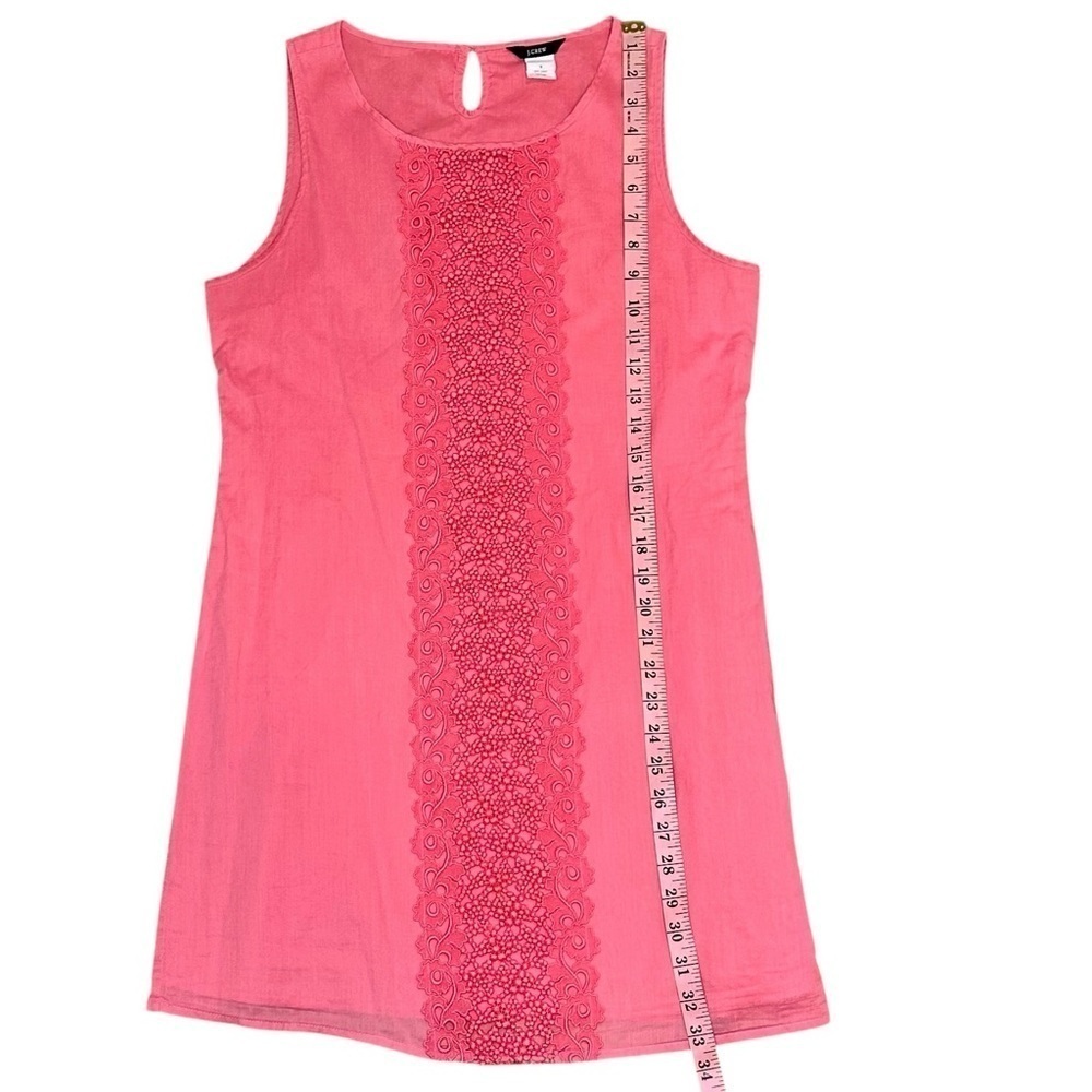 J. Crew Pink Sleeveless Embroidered Shift Dress Size S - Picture 10 of 10